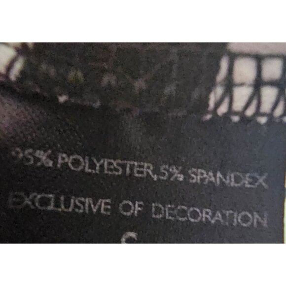 Josie Natori Womens Small Black White Abstract 3/4 Sleeve Dress - Picture 11 of 11